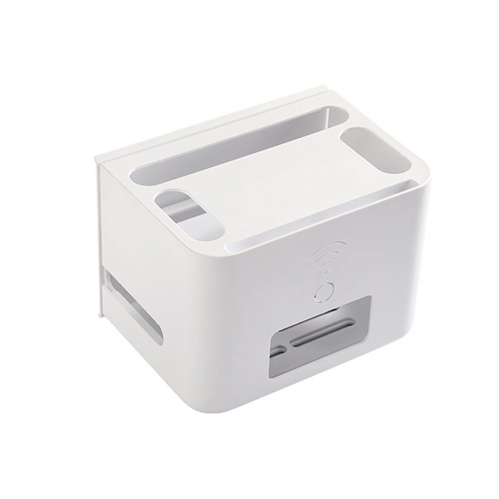 Caja de gestión de Cables Organizador de Cables y Bastidor de enrutador Fuente de alimentación Toma de TV Protector de regleta de enchufes Caja de Almacenamiento de Cables (C)