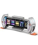 Divoom Times Gate 5Wayデジクロック スチームパンク風 PCデスクを彩る 近未来 ガジェット RGBライト【5スクリーン自由DIY：時計/天気予報/ピクセル作品/写真/SNSファンの数/カレンダー など対応】専用アプリ WiFi接続 ゲーマーのプレゼント（チタンシルバー）