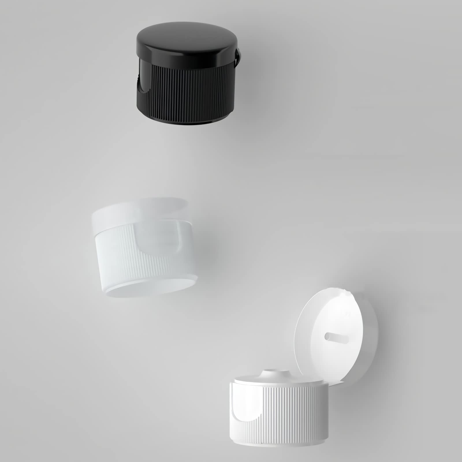 12 Pezzi 200 ml Trasparente Bottiglie di plastica PET con Tappo Flip Top Nero, Spalla Piatta Contenitori per Cosmetico, Bottiglie da Viaggio per Lozioni, Liquido, Olio
