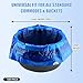 LaSyL Commode Liners without Absorbent Pads-Disposable Bedside Commode Liners for Adult Commode Chairs, Portable & Camping Toilet Bags-Value Pack Medical Grade No Leaks 100 Pack Universal Fit