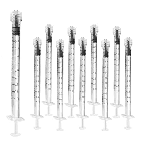 30Pack 1ml Luer Lock Syringe without Needle Small Syringes Professional,Individually Sealed