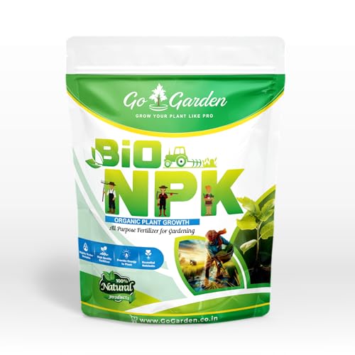Go Garden Organic Bio NPK Fertilizer Powder Perfect to Use on All Plants and Gardening 450G