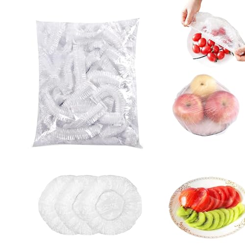 Frischhaltebeutel, 200 Stück Transparente Frischhaltebeutel,Dichtungsbeutel Lebensmittelabdeckung Wiederverwendbare Elastische Staubschutzhülle,Für Die Lebensmittelkonservierung