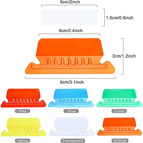 File Folder Tabs, 60+60 Sets Multicolor Hanging File Folder Tabs With Inserts For Hanging Folders, 2 Inch Clear Plastic Hanging File Tabs For Quick Identification #TOP1