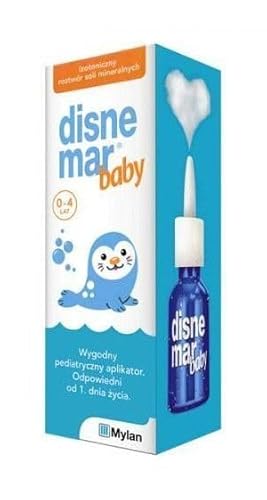 DISNEMAR BABY - for children 25 ml - 250 dosage - is thoroughly cleaned nasal saline sea water with trace elements for use in children and infants. The preparation helps maintain proper hygiene of the nose and correct the nasal mucosa without causing irritation