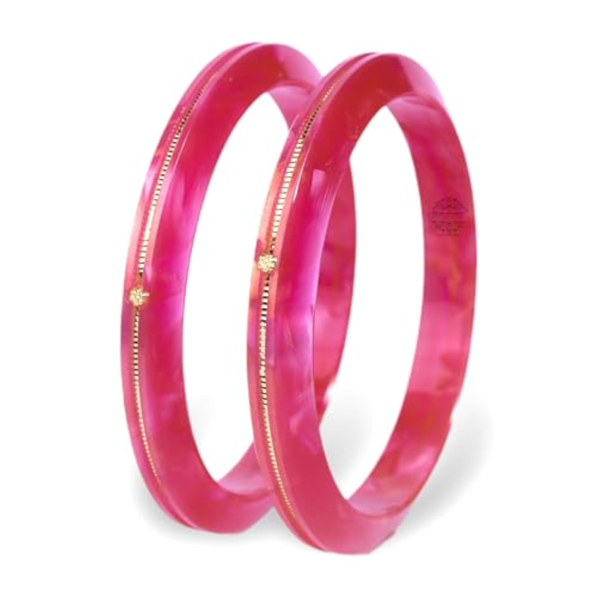 22kt Yellow Gold Pola Bangles Set, Handmade Chudi