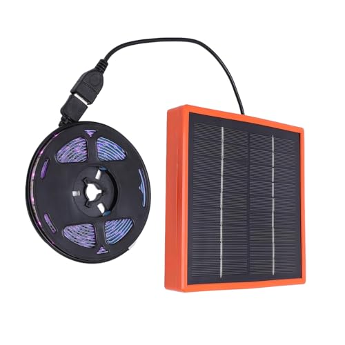 Asixxsix Plant Growing Lamp, Full Spectrum LED Light Solar Grow Lights with Batteries Gentle and Uniform Lighting LED Solar Plant Lamp for Outdoor Indoor All Stage Plants (2m)