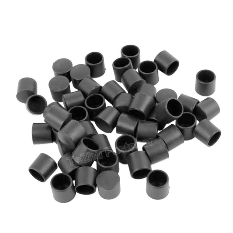 Tappo terminale rotondo in gomma siliconica Nero/Bianco 2,8 mm ~ 78,5 mm Guarnizioni di protezione parapolvere Tappi di copertura per tubi Tappi per inserti per tubi tondi