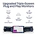 Mobile Pixels Upgraded Trio Max Portable Monitor, The On-The-Go Triple-Screen Laptop Monitor, 14