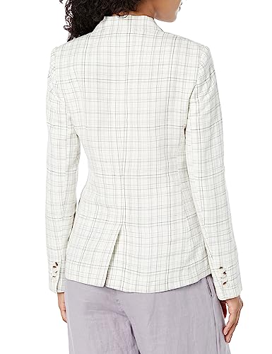 Club Monaco Women's Plaid Linen Blazer2