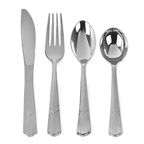 Disposable Knives - 1152 Count - Silver Plastic - for Parties, Catering and Events by BLUESKY - Used condition - US$592.20