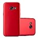 Produktbild Cadorabo Hülle kompatibel mit Samsung Galaxy A3 2017 Schutzhülle TPU Silikon Case Metallic Design Slim Kratzfest Weiche Gummi mit Rundumschutz Case Hülle für Galaxy A3 2017 in Rot
