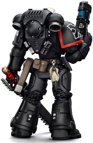 JOYTOY Warhammer 40K Raven Guards Interstellar Warrior Sergeant Ashan 1/18 Scale Collectible Display Model, Articulated Figurine for Collection & Gifts - JT4584 - 5