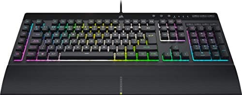 Corsair K55 RGB PRO XT Gaming Keyboard with Membrane Keys, RGB Dynamic Backlight, 6 Macro Keys with Integration Elgato Software, Dust and Spill Resistance, QWERTY, Black