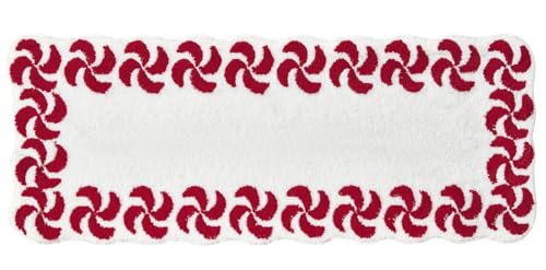Estmy Cute Christmas Candy 2x4.3 Kitchen Rug Holiday Themed Xmas Festive Decorations, Boho Sweet Red Scalloped Christmas Area Runner Rug for Bathroom Hallway Bedroom Entryway Non Slip Washable by Estmy - Image 9