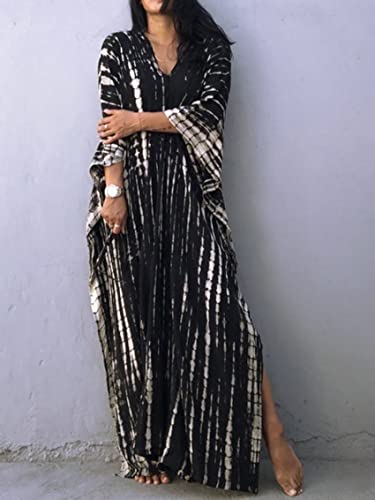 Image of Kaftan Dresses for Women Plus Size Summer Beach Dress with Print and Swim Cover Ups