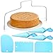 Cortador de tartas de alambre doble ajustable de acero inoxidable, 7 piezas, reutilizable, bolsa de repostería y raspador de tartas, herramienta más suave para hornear