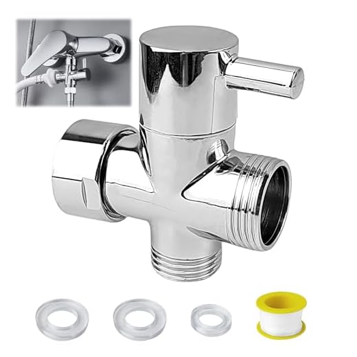 Válvula de 3 Vías G3/4 Pulgadas, Conmutadora de Ducha, Latón Macizo, Piezas de Repuesto para Sistemas de Ducha, Aseos, Baños, Cocinas (Plata)