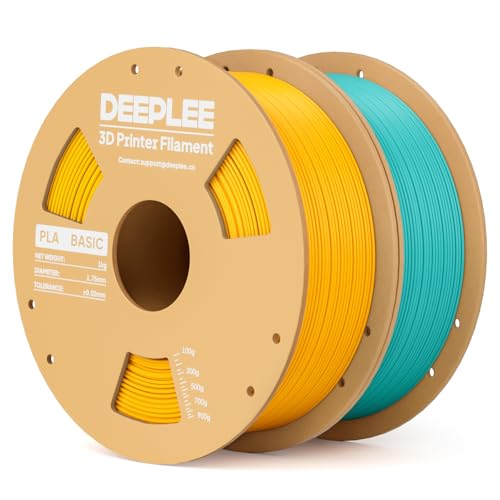 Image of PLA Basic 3D Printer Filament 1KG Sunflower Yellow & 1KG Turquoise
