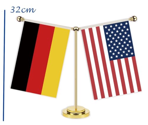 Drapeau américain Allemagne petit format de 30 cm pour décoration de bureau
