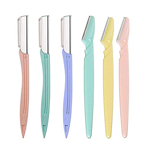 Eyebrow Razor 6 Pack, Precision Facial Hair Trimmer for Women, Eyebrow Shaper Facial