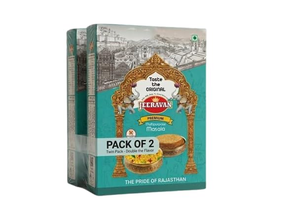 JEERAVAN Masala | जीरावन मसाला | Poha Raita | No Artificial Preservatives, Colors & Flavors | Taste Maker | Mix of 32 Blended Healthy Spices | 100% Natural Ingredients Pack of - (2)