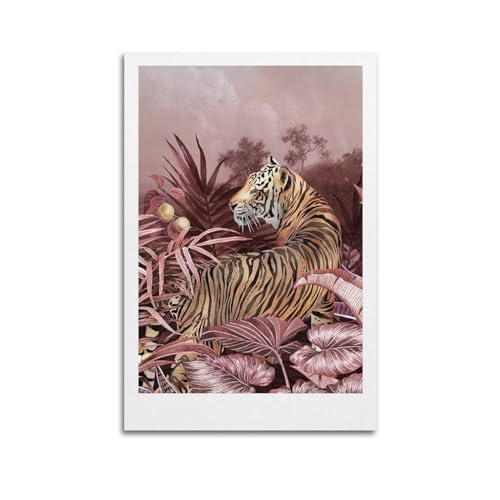 Toile de tigre BINKAIYI décoration murale sauvage pour une chambre zen et moderne