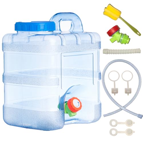 Sparkstarses Tanica per Acqua con Rubinetti, 10L Tanica Acqua in Plastica, Tanica per Acqua da Campeggio, Serbatoio Acqua Campeggio per Cucina, Camper, furgoni, Camion, Campeggio, Scuola, Ospedale