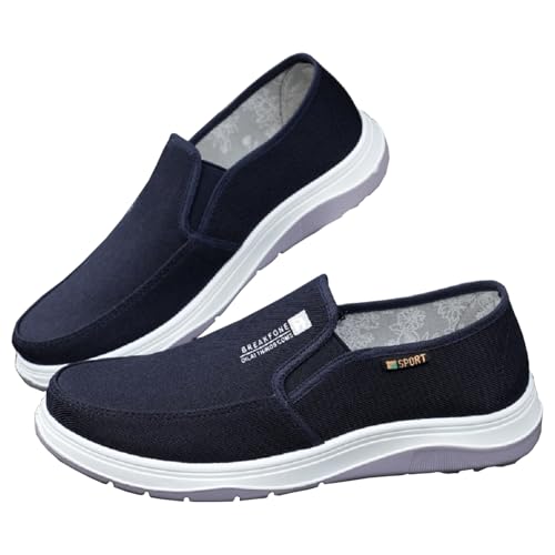 Men's slip on loafers casual canvas shoes fashion boat shoes walking shoes Comfortable & Lightweight