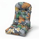 WTHAVEN Adirondack Chair Cushion with Tie Outdoor Adirondack Chair Cushions Thick Tufted High Back Rocking Chair Cushions for Indoor Patio Furniture Chair Pads (Printed E, 43“*20”*4“)