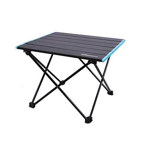 YOSOGO Portable Camping Table, Folding Compact Lightweight Aluminum Table Top with Easy to Carry Storage Bag - Perfect for Outdoor Camp, Picnic, BBQ, Hiking. Beach