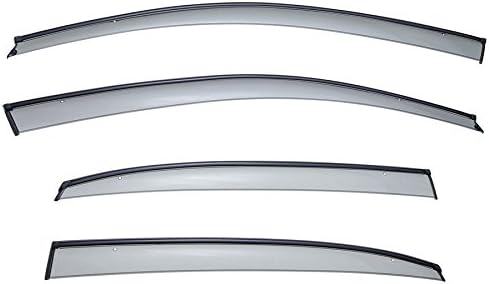 WellVisors Window Visors Wind Deflectors Compatible with Volkswagen VW 2012-2019 Passat Sedan with Black Trim Rain Guards 3-847VW014