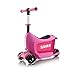 Scooter per bambini/bambino di 2-3 anni può sedersi con pedale multifunzione con flash a tre ruote/auto scivolosa (Colore : Pink)