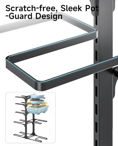 Image of MUDEELA 10-Tier Pots and Pans Organizer Rack, 23.62 inch H for Cast-iron Pans