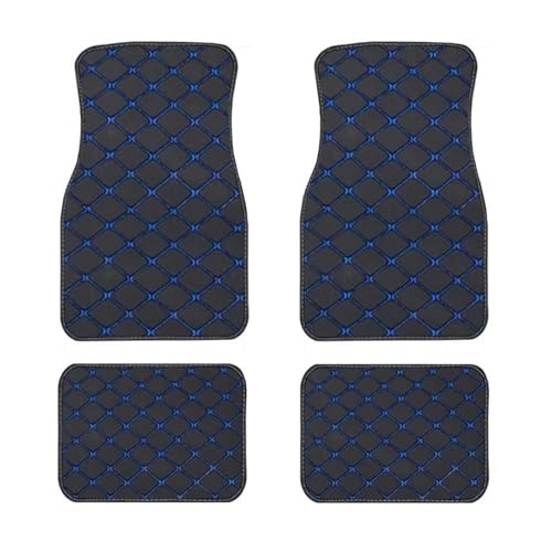 Tapis de sol voiture Hyundai Sonata en cuir noir et beige : set de 4 protections élégantes