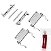Diamond Survival Multitools Bracelet Adapter Link Silver (22mm / 0.86") Compatible with Apple Watch Band for iWatch 44mm 42mm Sport Series, Stainless Steel - Only Watch Link Adapters (4 pcs) & Tools