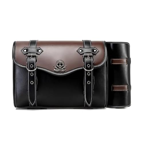 Sacoches de moto Harley Sportster étanches en cuir PU noir