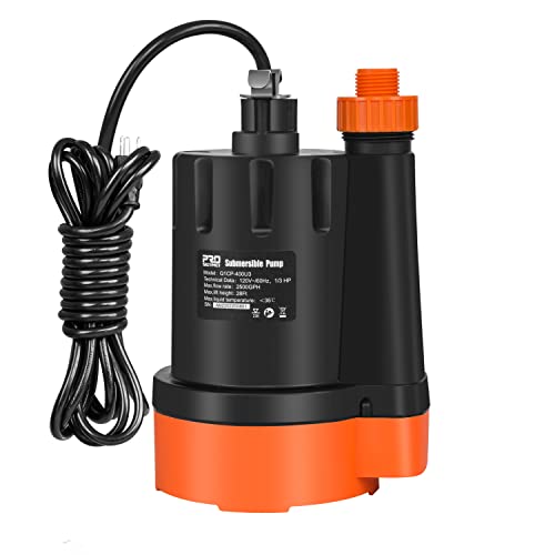 1/3 HP Submersible Water Pump 2500GPH Utility Pump