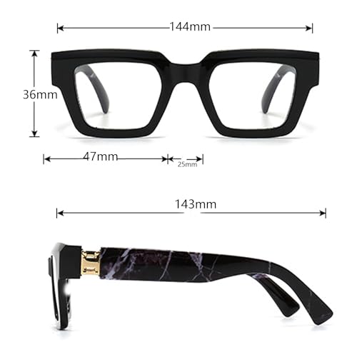 Image of Style Reading Glasses for Women Men, Fashion Square Blue Light Blocking Readers L05