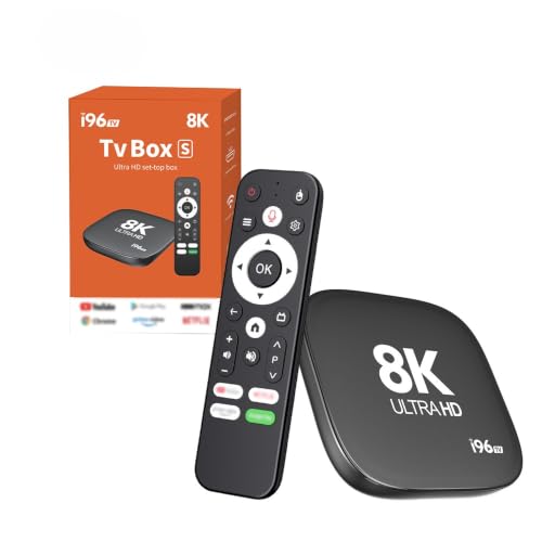 Image of GADGETSWEAR 8K Smart Media Box with Voice Remote, WiFi, Bluetooth, 8GB RAM + 128GB Storage, HDMI & USB Connectivity, Screen Mirroring Support, Compact Digital Multimedia Device, 1 Month Subscription