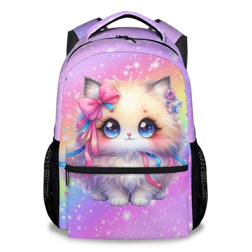 AIOMXZZ School Backpack for Girls, Cat Backpack for...