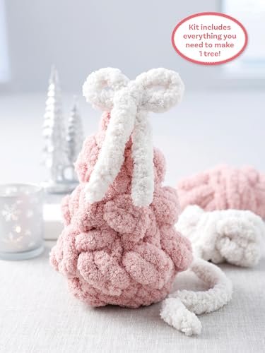 Super Simple Finger Knitting Kit Sugarplum Christmas Tree: Everything You Need Is Included: Chunky Yarn, Fiberfill, Instruction Booklet, Exclusive ... and Collectible Sticker; Beginner Friendly! image 5