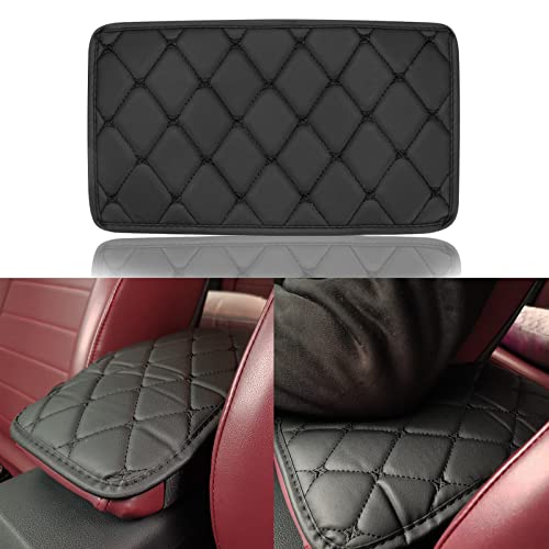 Patonu 11.4Ã—7.4inch Auto Armrest Cushion,Arm Rest Cover for Car Center Console Cover,Universal Fit Most Car, SUV,Truck (Black)