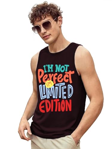 Image of CHKOKKO Sleeveless T Shirts Gym Vest for Men Workout Graphic Printed Premium Cotton Blend Tank Top for Man Running Vest Sando Gym Wear Lightweight Breathable Casual Summer Wear Boys
