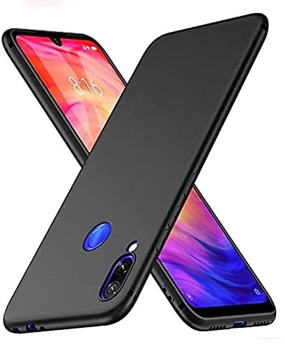 Image of Mobile Back Cover Case for Xiaomi Mi 7 (Silicone Case|CameraProtection|Black SC1510)