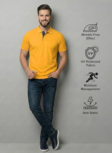 Image of XENOVAURBAN Dry Fit Polo t Shirt for Man | Regular Fit | Quick Dry Mars Fabric Polo T-Shirt with Collar for Men