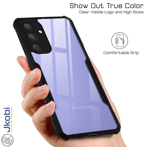 Image of Jkobi Back Case Cover for Samsung Galaxy A54 5G (Shockproof with Polycarbonate Clear Panel | Professional Black)
