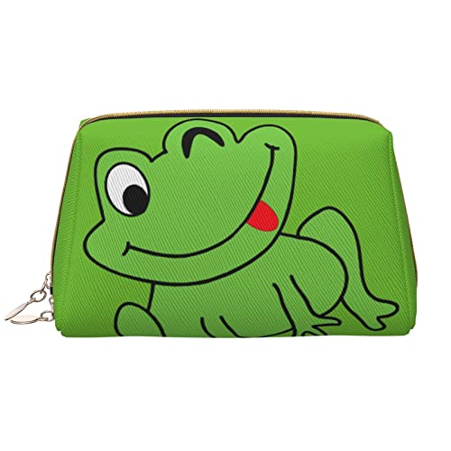 Trousse de maquillage en cuir lavable KOOLR avec motif grenouille étanche