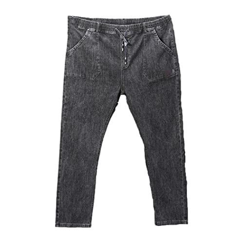 Jean taille haute pour homme coupe droite WEGUKRI noir 34