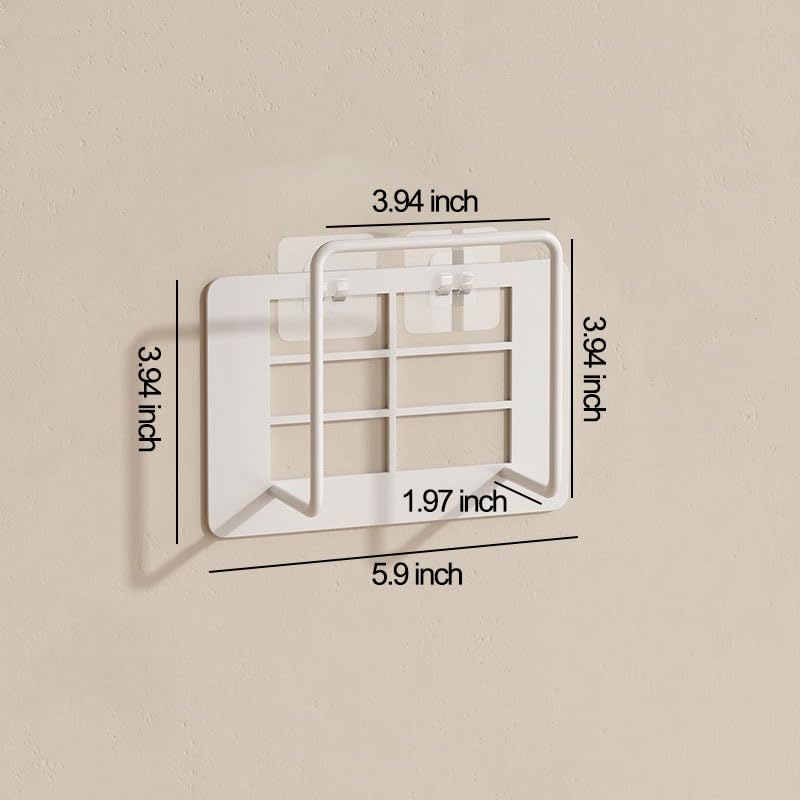Soporte de malla para enrutador de pared, dispositivo pequeño o montaje VESA detrás del monitor, estante de gestión de cables para módem WiFi, decodificador superior en sala de estar, dormitorio — view 2